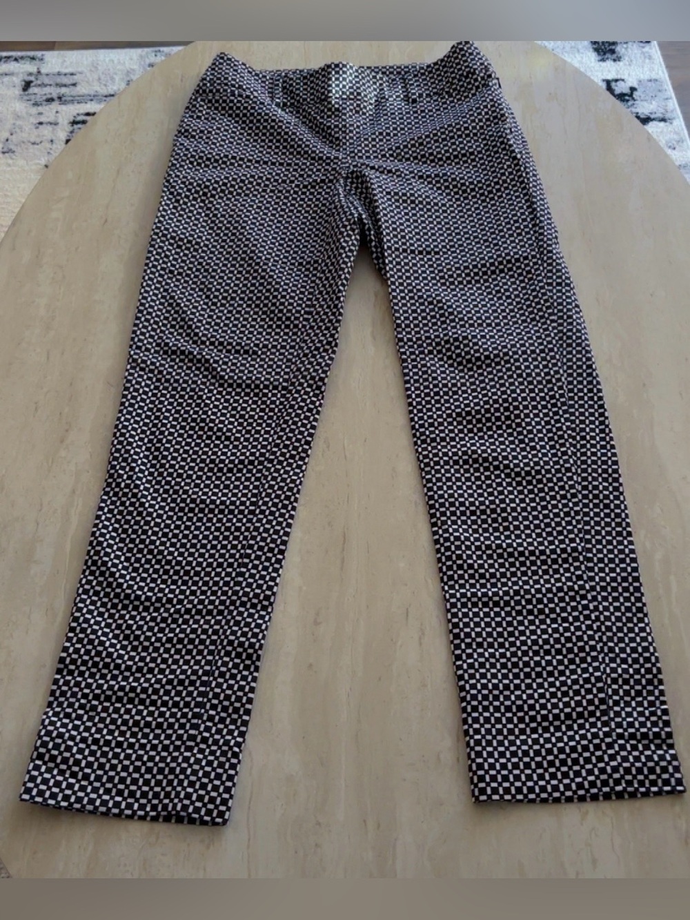 White House Black Market Black and White Geometric Men’s Pants